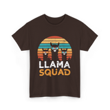 Llama Squad Llamas Fun T-Shirt - Dark Chocolate