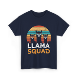 Llama Squad Llamas Fun T-Shirt - Navy