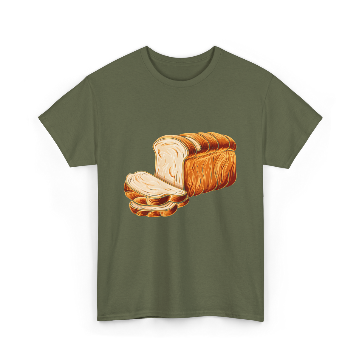 Loaf of Sliced Bread T-Shirt - Military Green