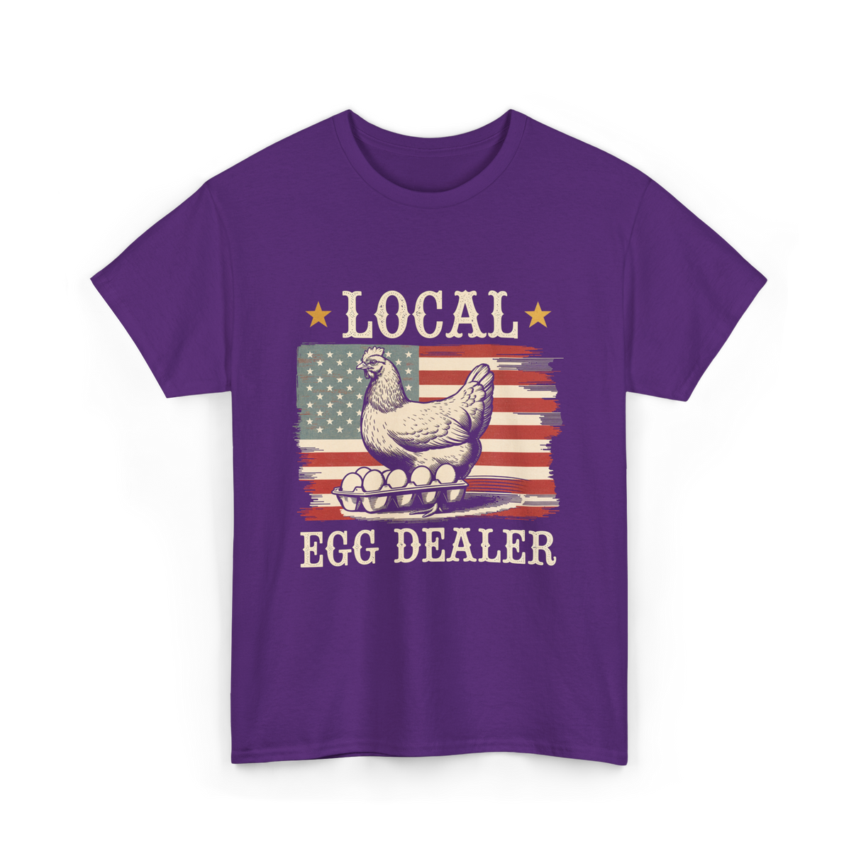 Local Egg Dealer Chicken Farmer T-Shirt - Purple