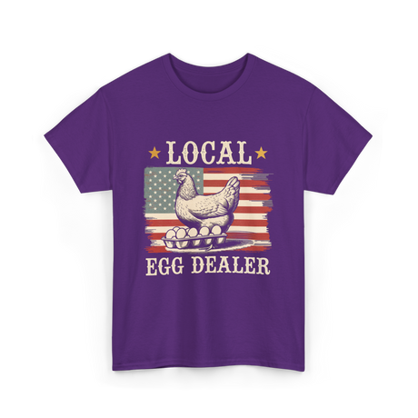 Local Egg Dealer Chicken Farmer T-Shirt - Purple