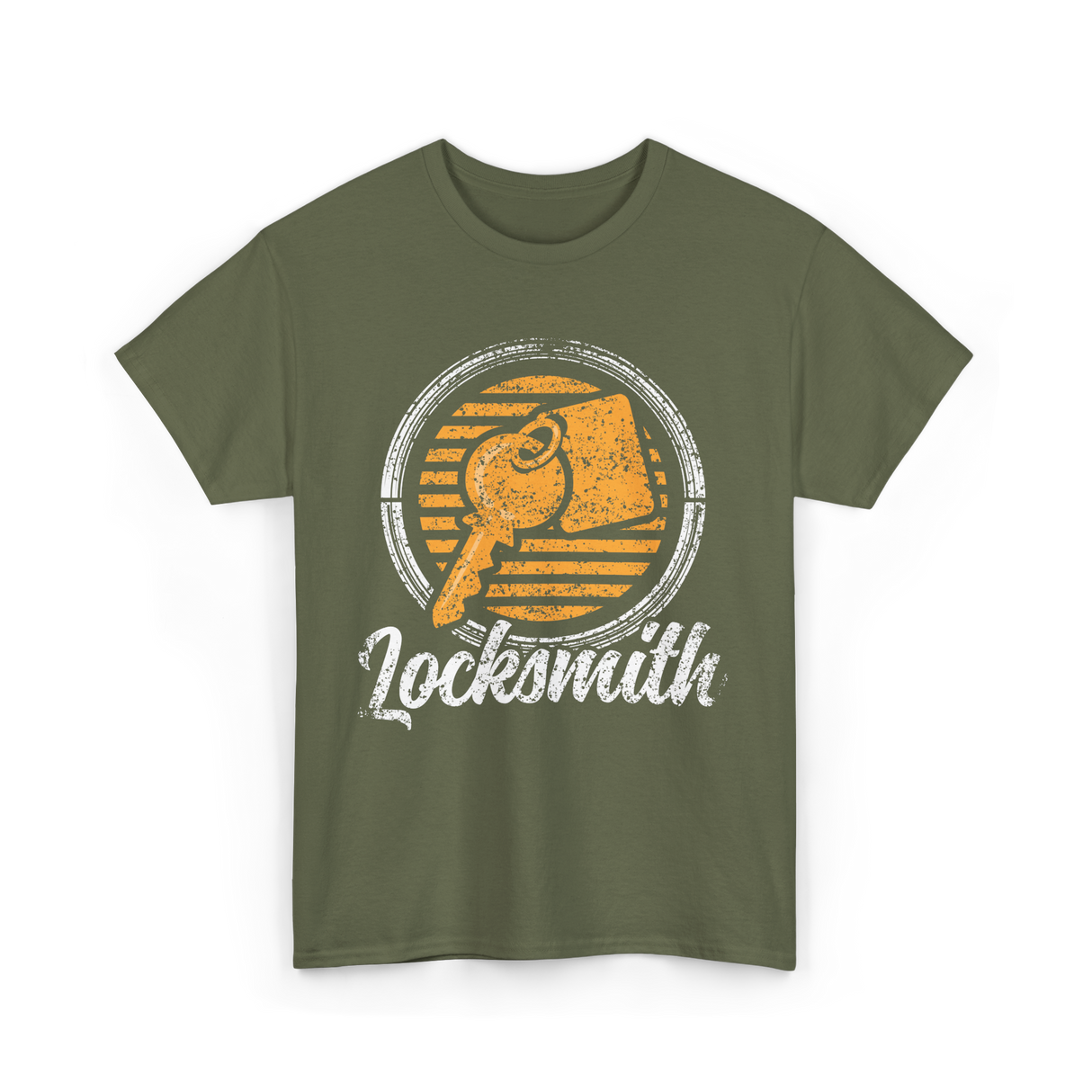 Locksmith Key Locksmithing Trade T-Shirt - Military Green