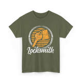 Locksmith Key Locksmithing Trade T-Shirt - Military Green