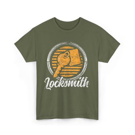 Locksmith Key Locksmithing Trade T-Shirt - Military Green