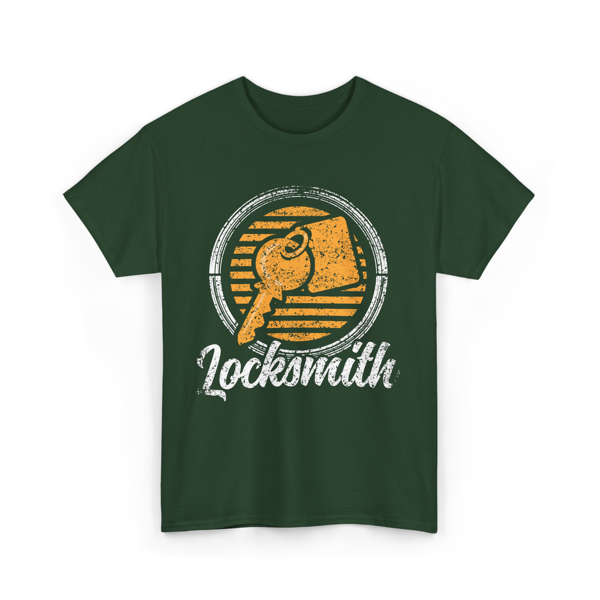 Locksmith Key Locksmithing Trade T-Shirt - Forest Green