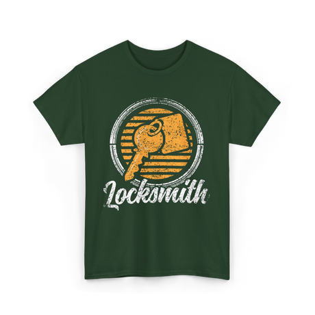 Locksmith Key Locksmithing Trade T-Shirt - Forest Green