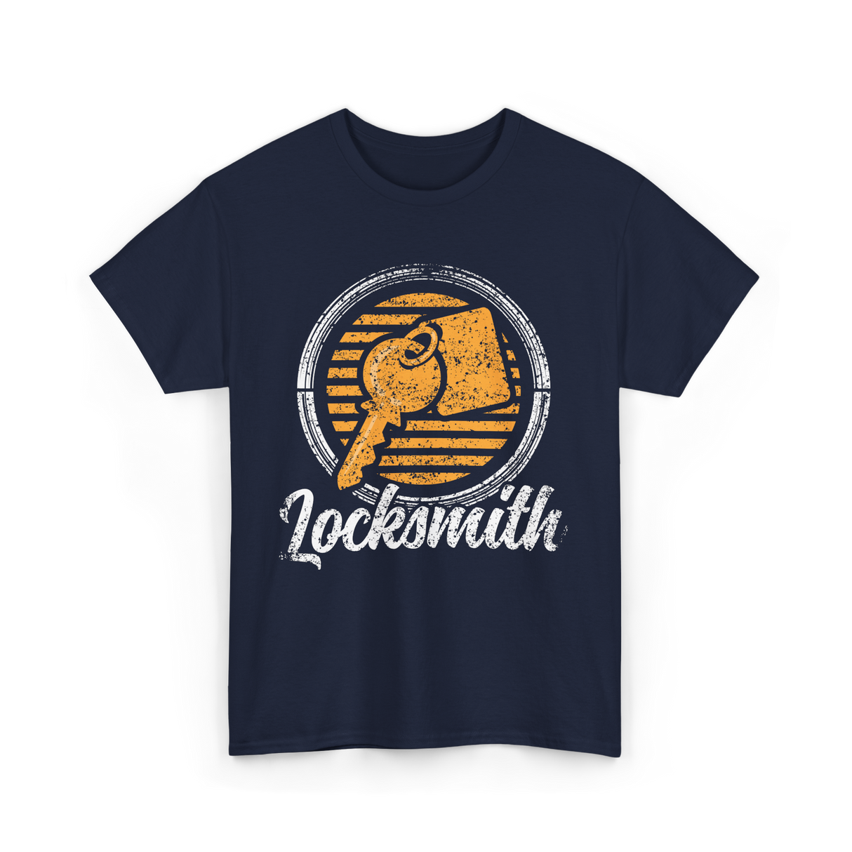 Locksmith Key Locksmithing Trade T-Shirt - Navy