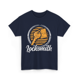 Locksmith Key Locksmithing Trade T-Shirt - Navy