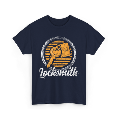 Locksmith Key Locksmithing Trade T-Shirt - Navy