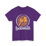 Locksmith Key Locksmithing Trade T-Shirt - Purple