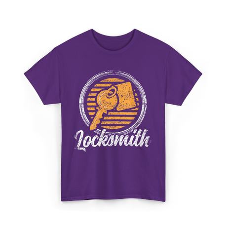 Locksmith Key Locksmithing Trade T-Shirt - Purple