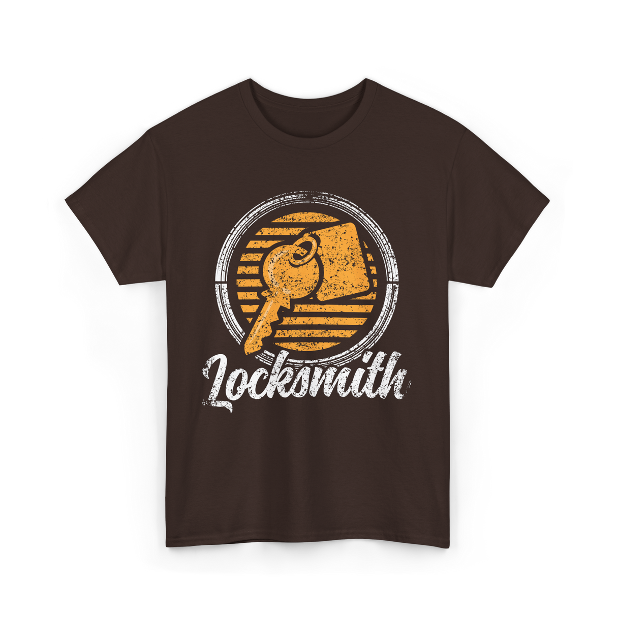 Locksmith Key Locksmithing Trade T-Shirt - Dark Chocolate