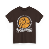 Locksmith Key Locksmithing Trade T-Shirt - Dark Chocolate