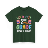 Look Out 2Nd Grade School T-Shirt - Forest Green