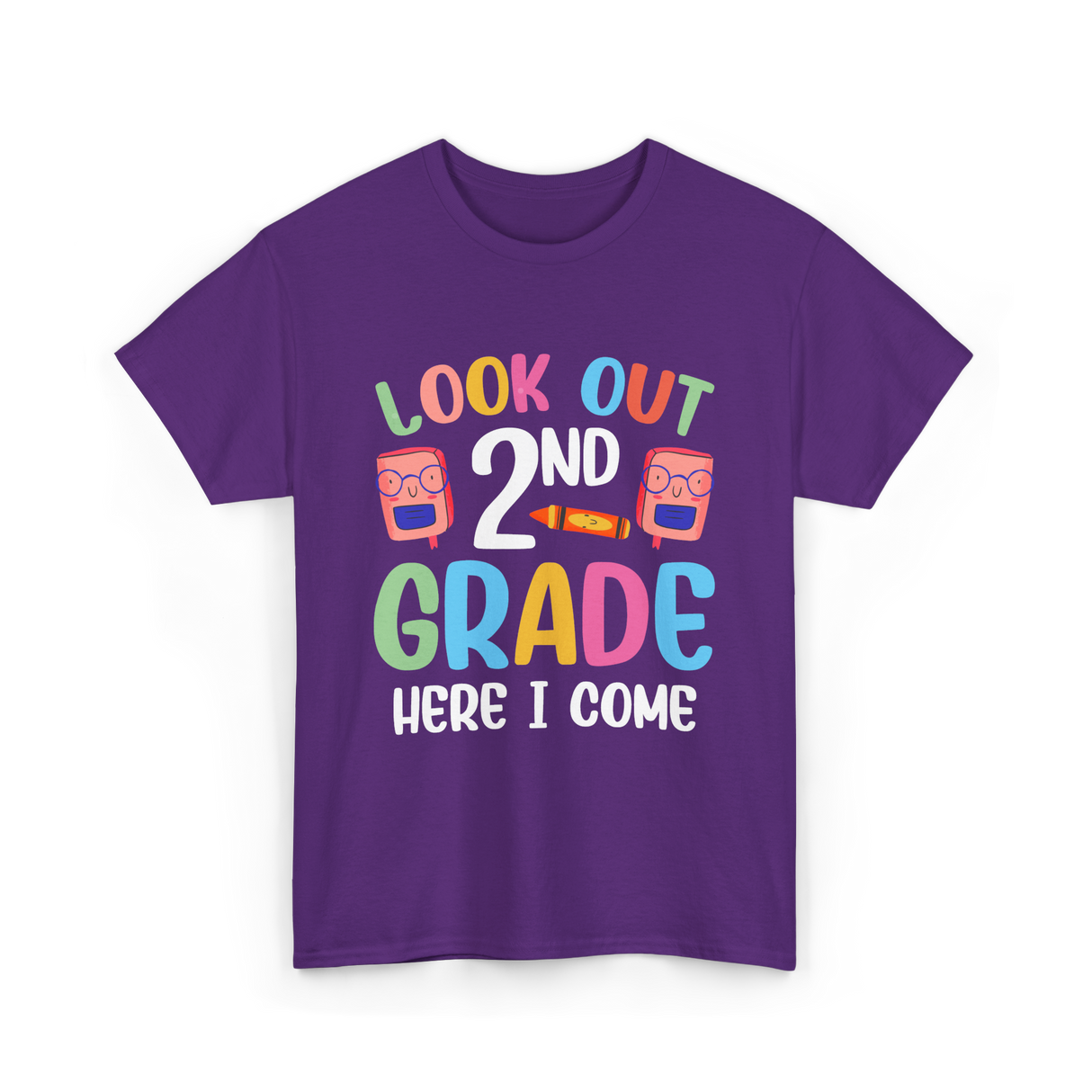 Look Out 2Nd Grade School T-Shirt - Purple