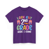 Look Out 2Nd Grade School T-Shirt - Purple