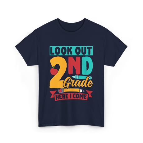 Look Out 2Nd Grade School T-Shirt - Navy