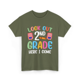 Look Out 2Nd Grade School T-Shirt - Military Green