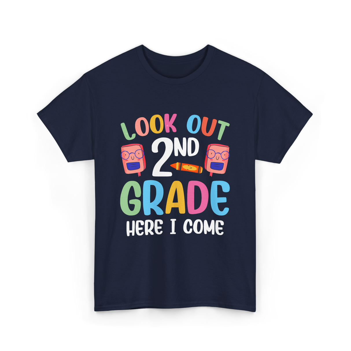 Look Out 2Nd Grade School T-Shirt - Navy