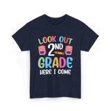 Look Out 2Nd Grade School T-Shirt - Navy