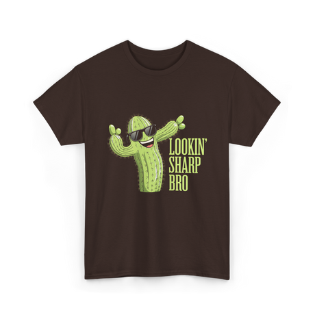 Lookin Sharp Bro Cactus T-Shirt - Dark Chocolate