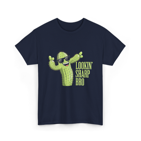 Lookin Sharp Bro Cactus T-Shirt - Navy