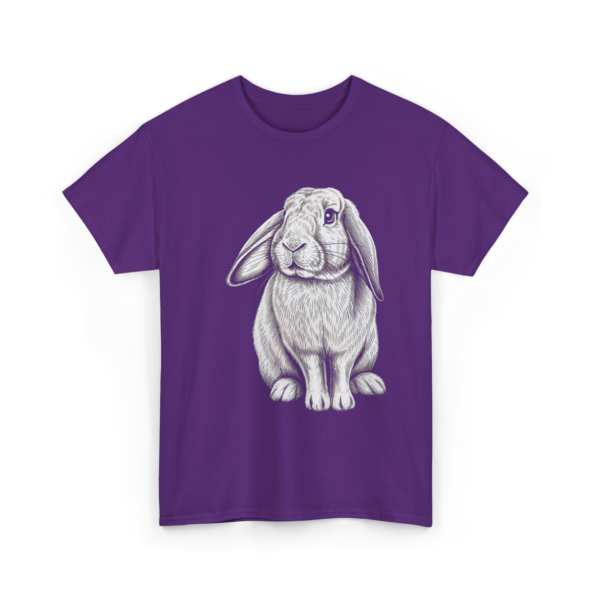 Lop Eared Bunny Rabbit T-Shirt - Purple