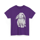 Lop Eared Bunny Rabbit T-Shirt - Purple