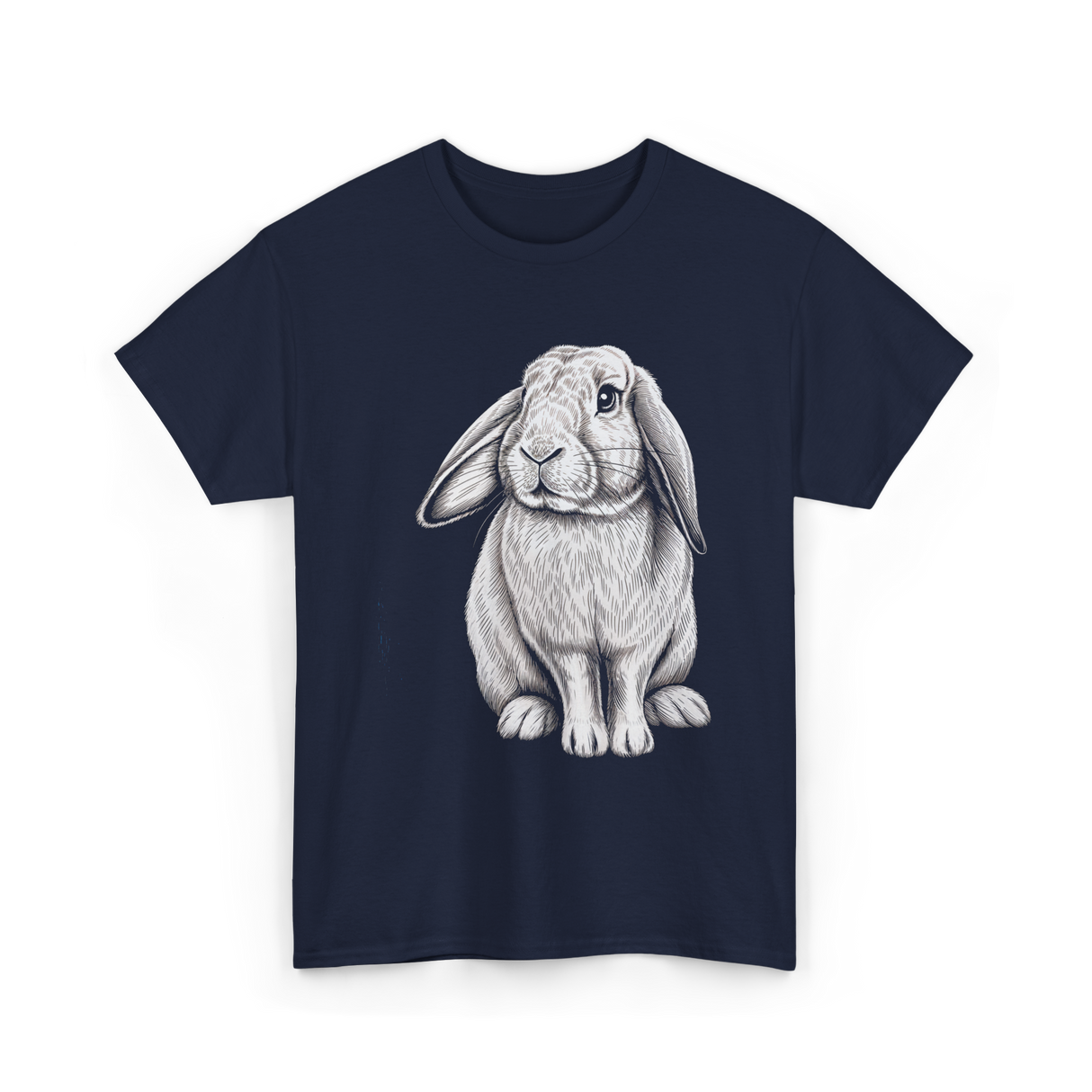 Lop Eared Bunny Rabbit T-Shirt - Navy