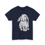 Lop Eared Bunny Rabbit T-Shirt - Navy