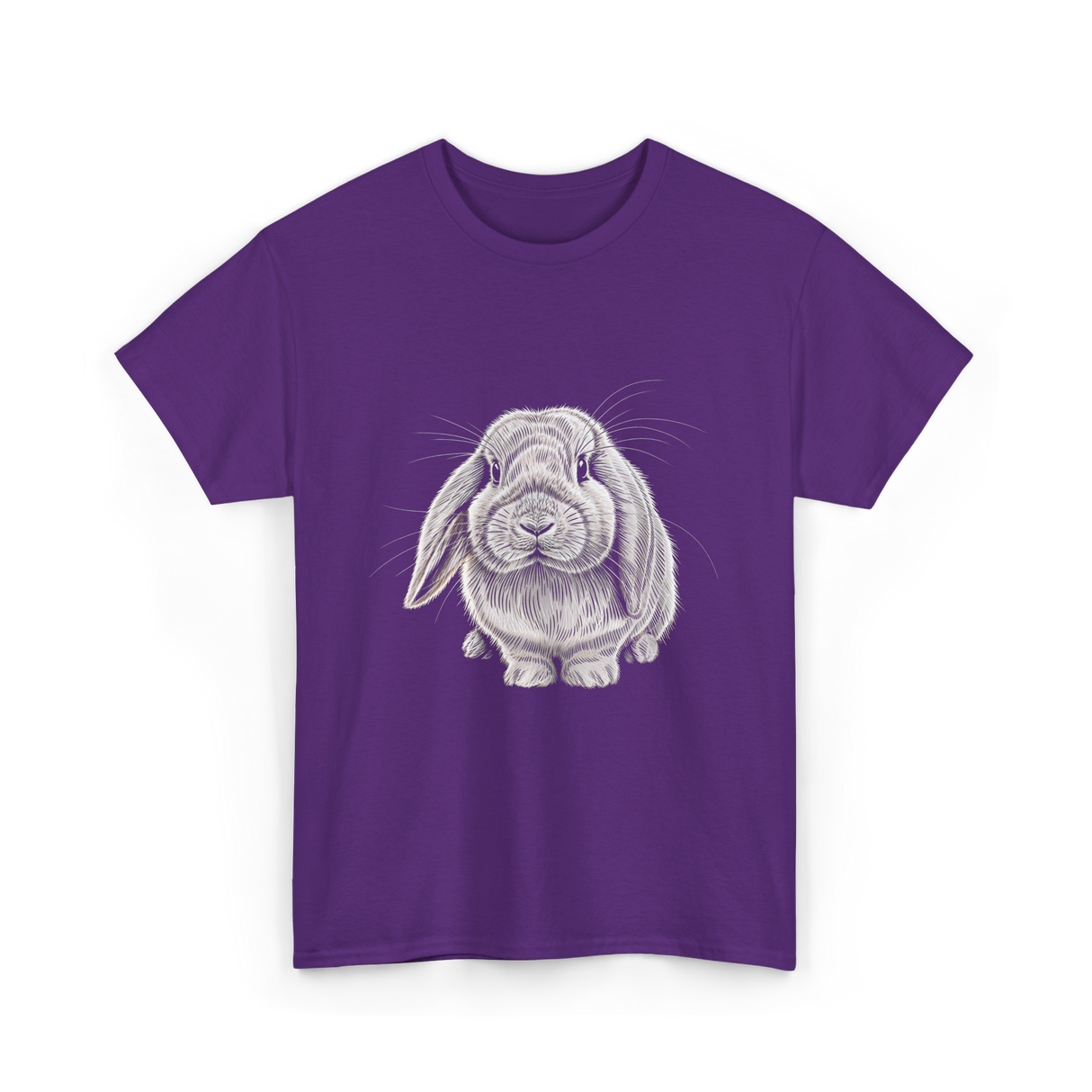 Lop Eared Bunny Rabbit T-Shirt - Purple