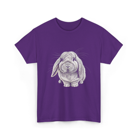 Lop Eared Bunny Rabbit T-Shirt - Purple