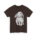 Lop Eared Bunny Rabbit T-Shirt - Dark Chocolate