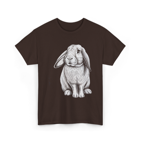 Lop Eared Bunny Rabbit T-Shirt - Dark Chocolate