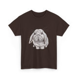 Lop Eared Bunny Rabbit T-Shirt - Dark Chocolate