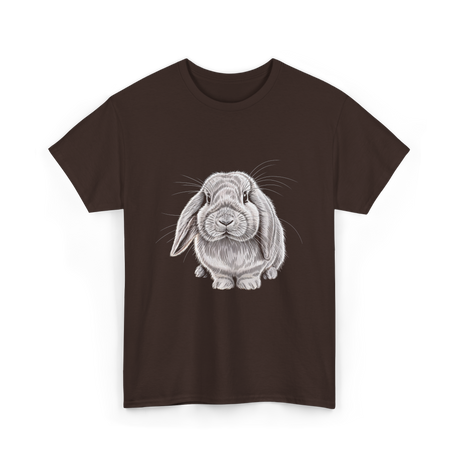 Lop Eared Bunny Rabbit T-Shirt - Dark Chocolate