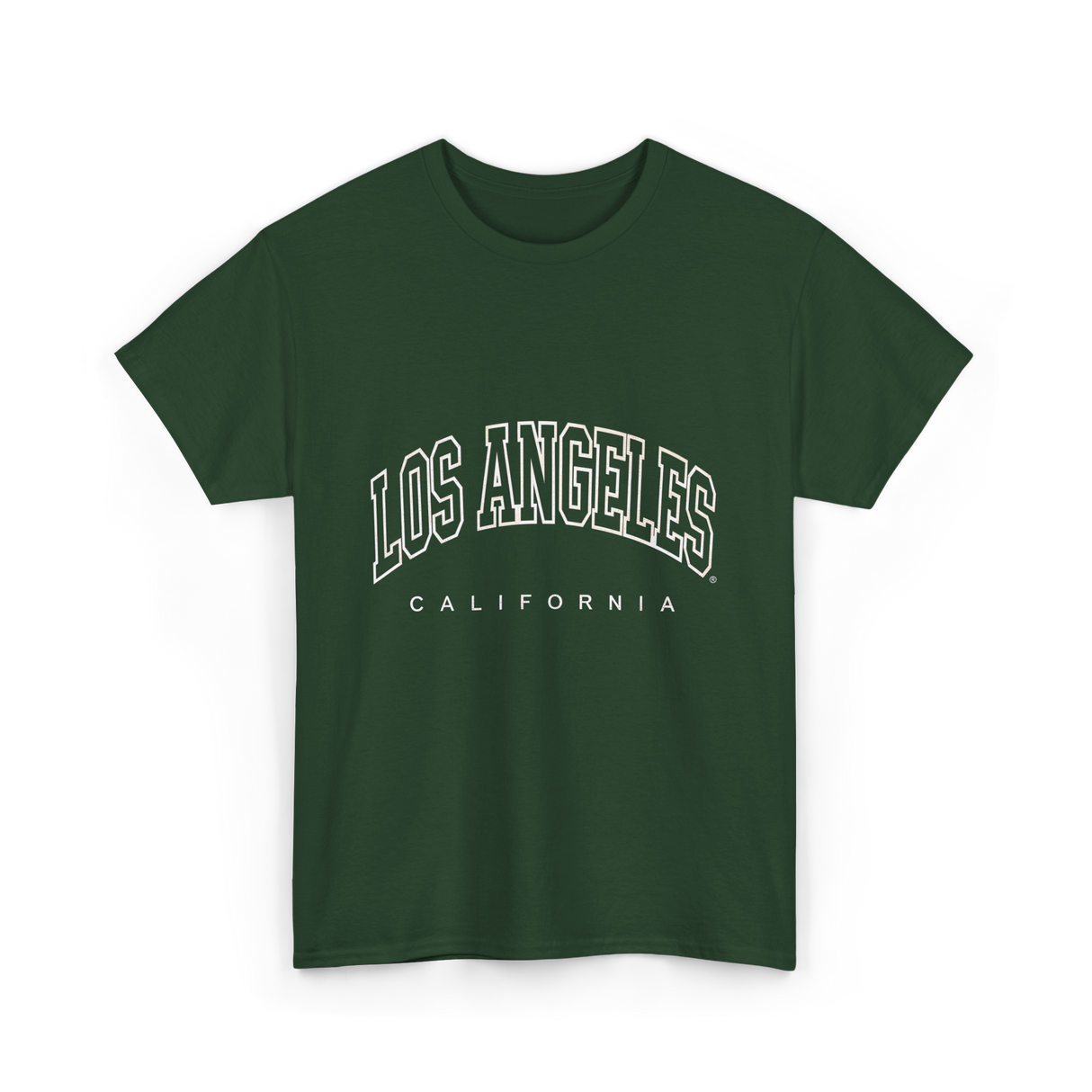 Los Angeles California City Life T-Shirt - Forest Green