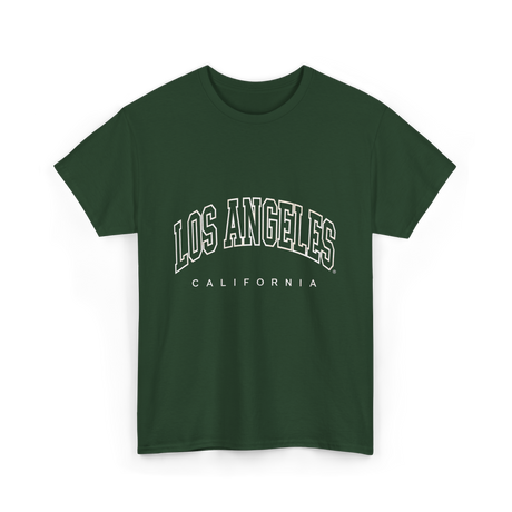 Los Angeles California City Life T-Shirt - Forest Green