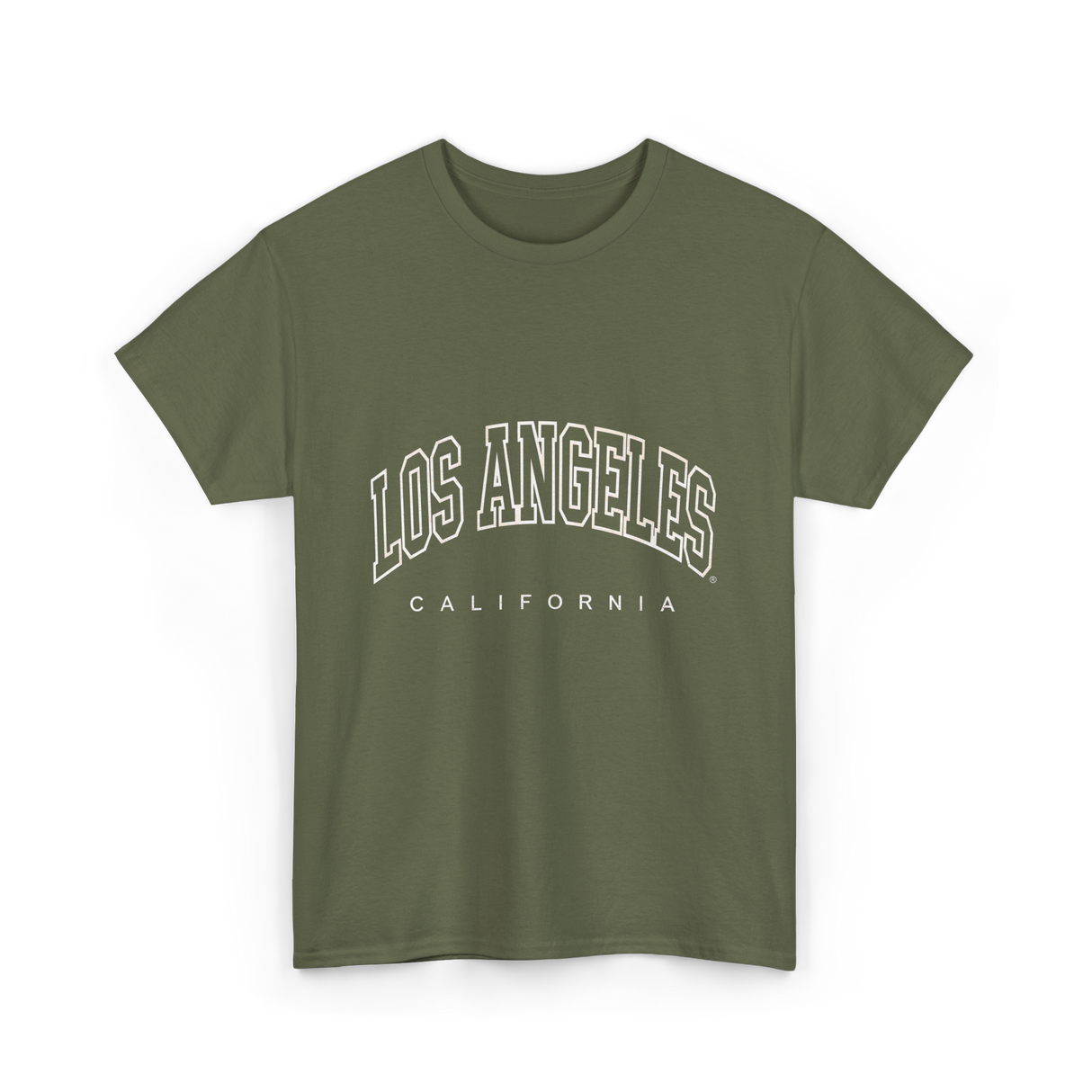 Los Angeles California City Life T-Shirt - Military Green