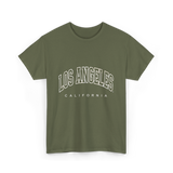 Los Angeles California City Life T-Shirt - Military Green