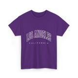 Los Angeles California City Life T-Shirt - Purple