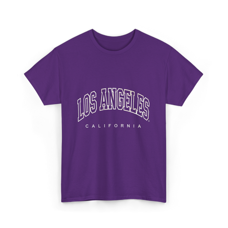 Los Angeles California City Life T-Shirt - Purple