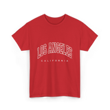 Los Angeles California City Life T-Shirt - Red