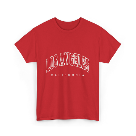 Los Angeles California City Life T-Shirt - Red