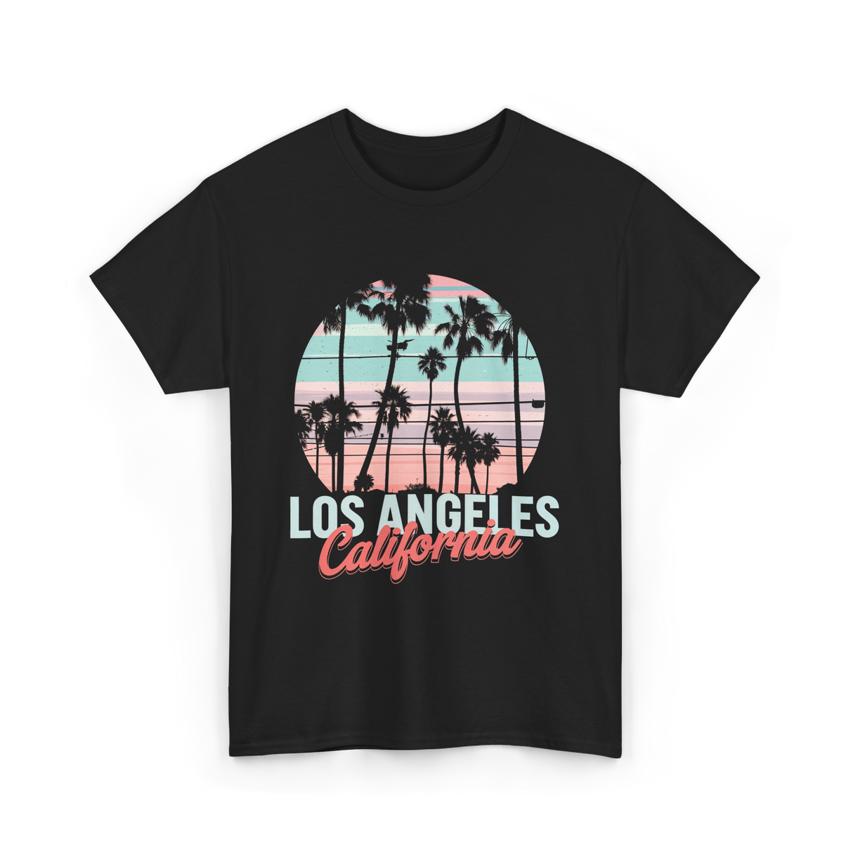 Los Angeles California Travel California T-Shirt - Black