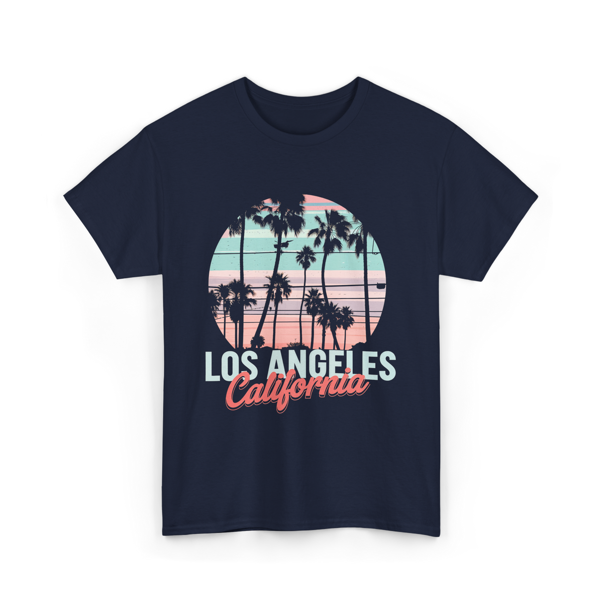 Los Angeles California Travel California T-Shirt - Navy