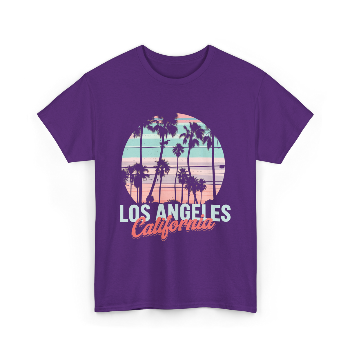 Los Angeles California Travel California T-Shirt - Purple