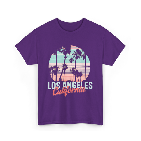 Los Angeles California Travel California T-Shirt - Purple