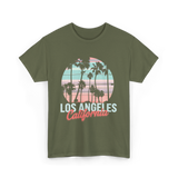 Los Angeles California Travel California T-Shirt - Military Green