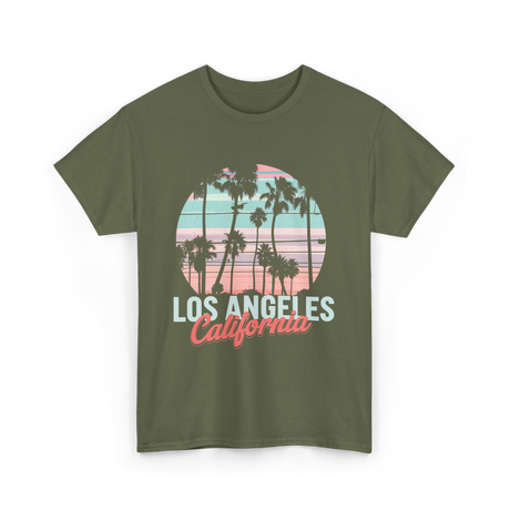 Los Angeles California Travel California T-Shirt - Military Green